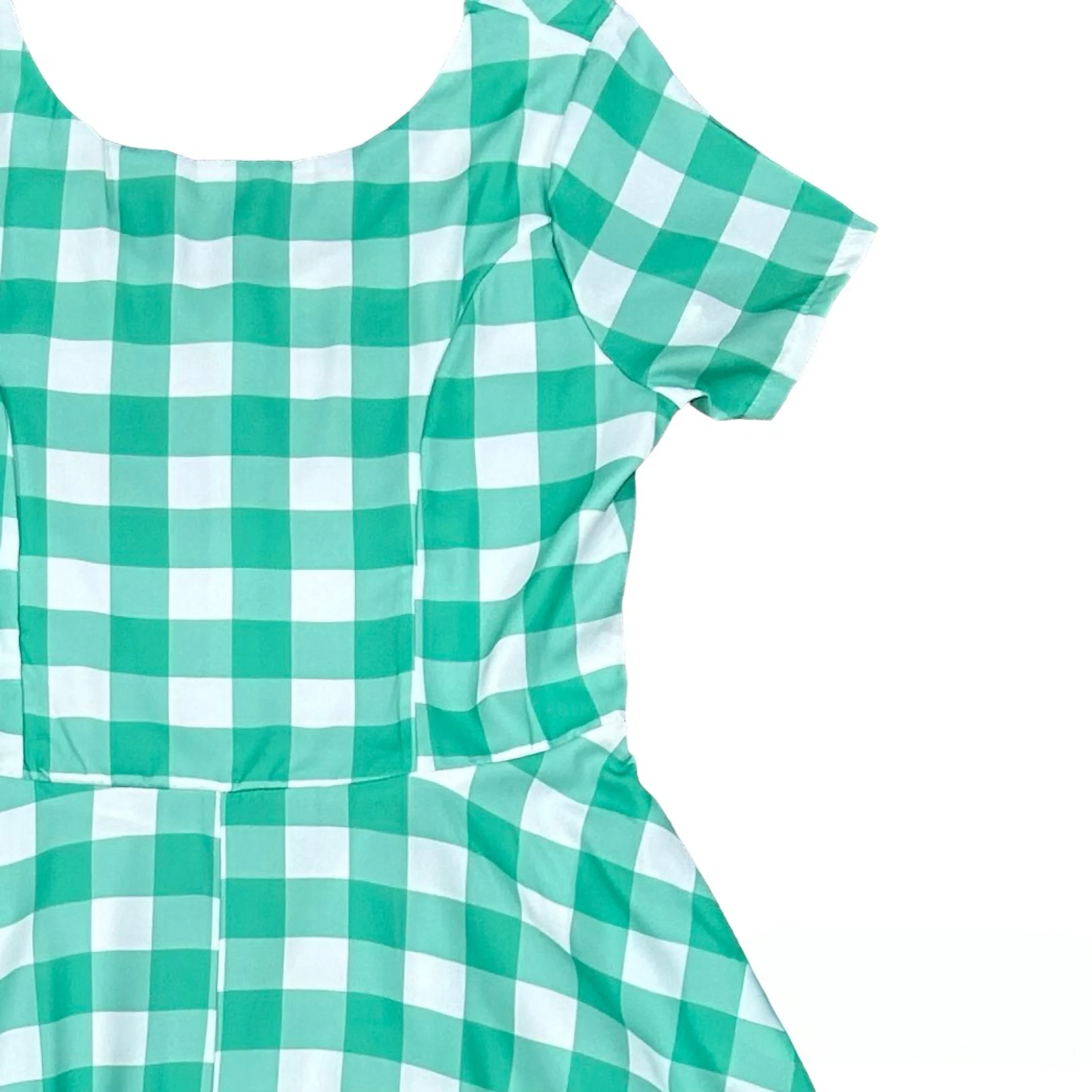 June Dress - Emerald Gingham - Image 2