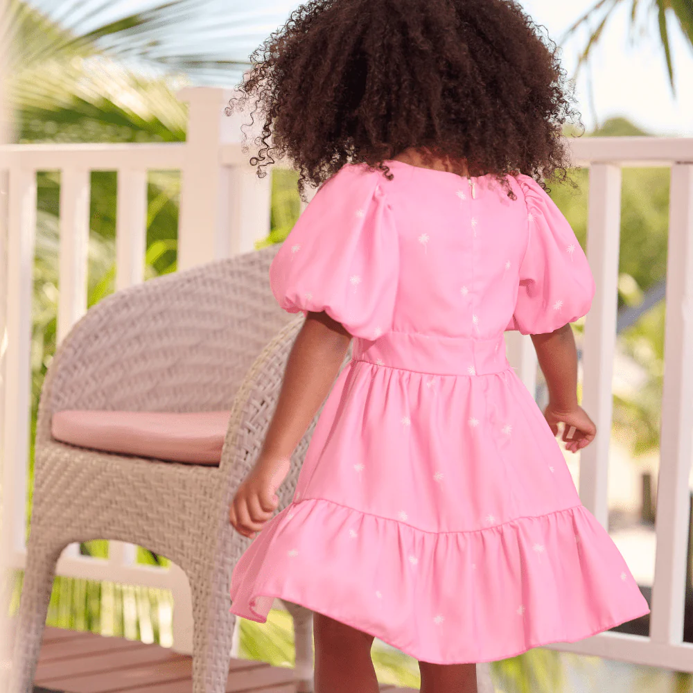 Abby Dress - Pink Palm Trees - Image 3