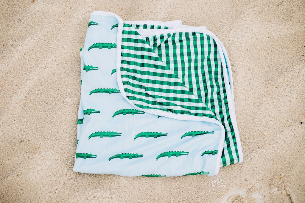 Swim Towel - Blue Alligator - Image 4