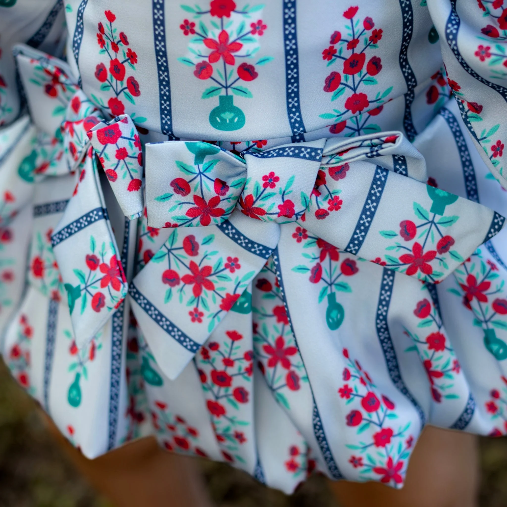 Baby Camille Bubble Dress - Snowberry stripes - Image 3