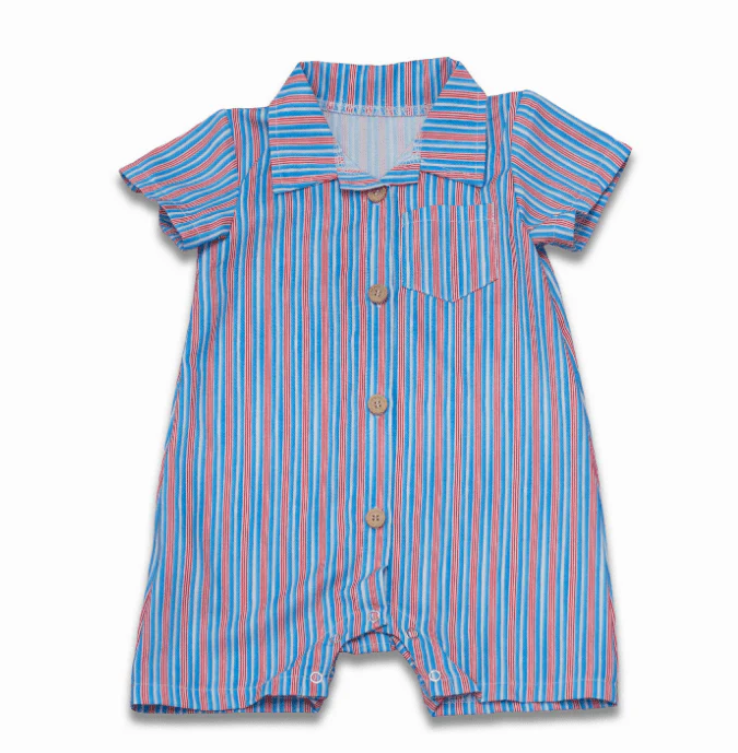 Baby Craig Woven One Piece - USA Stripes - Image 4