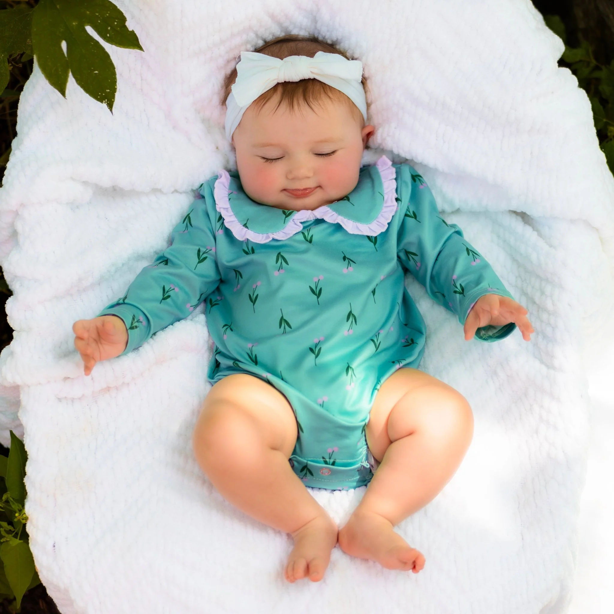 Baby Paisley Ruffle Peter Pan Bubble - Orchard Prep - Image 3