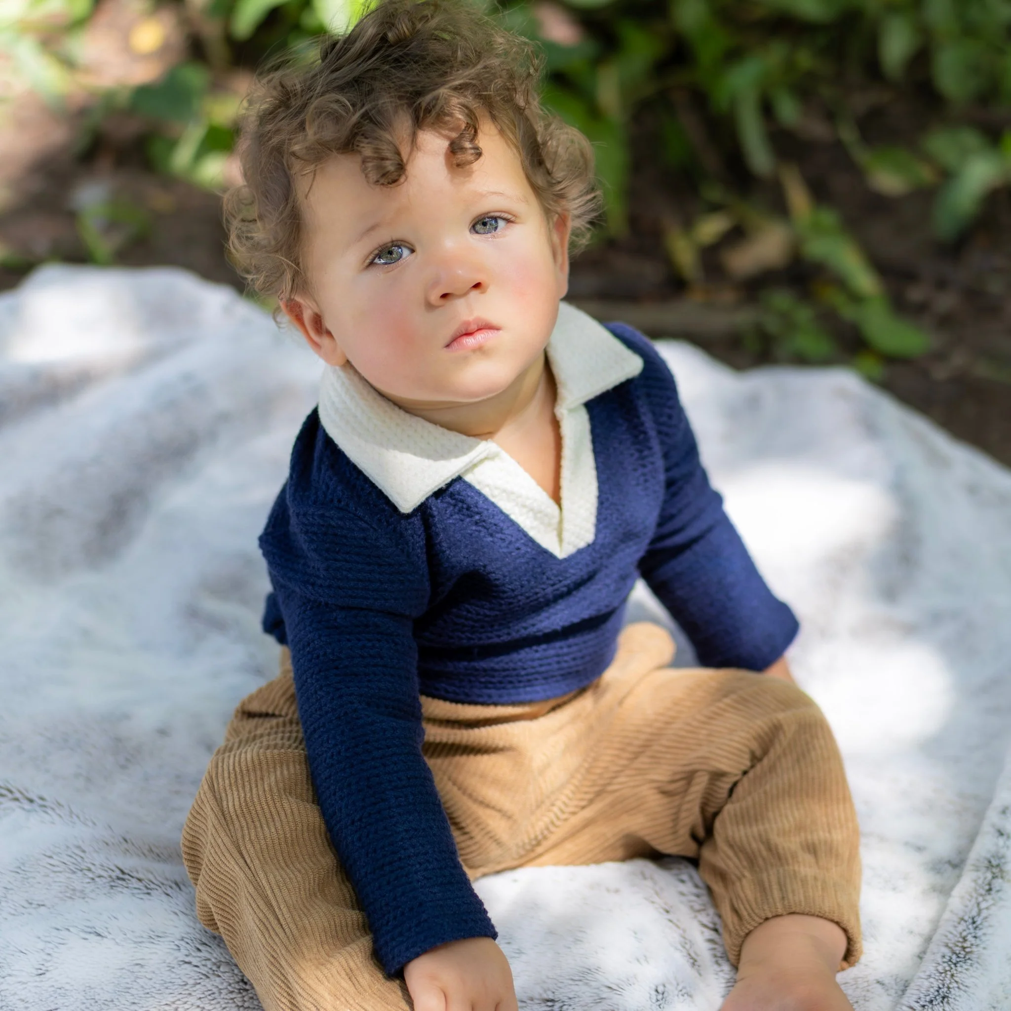 Baby Patrick LS Clubhouse Polo Bubble - Prep School Blue - Image 3