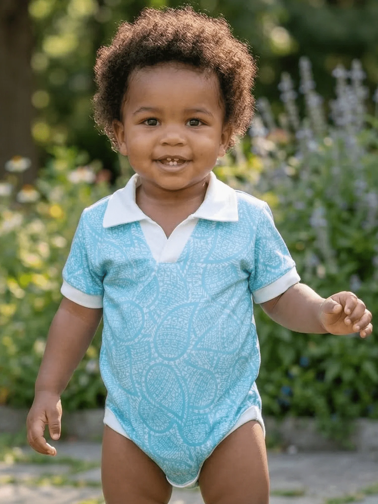 Baby Patrick SS Clubhouse Polo One Piece - Prep Club Paisley