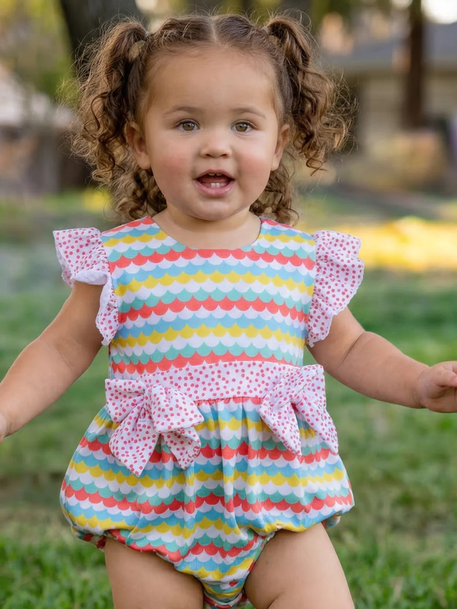 Baby Joanne Bow Bubble - Seaside Scallops
