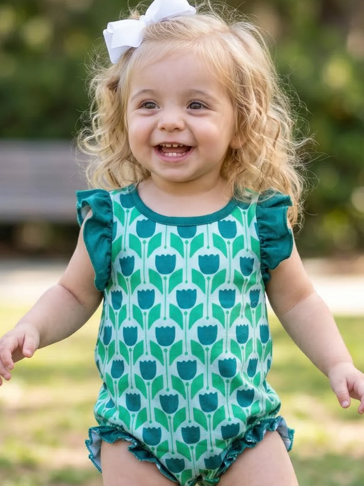 Baby Vivian Strappy Ruffle Bubble - Tulip Court