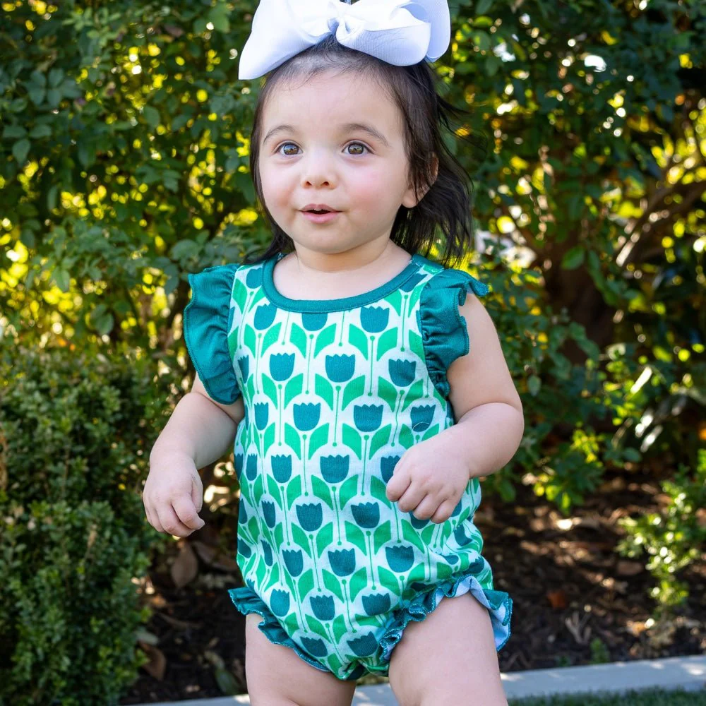 Baby Vivian Strappy Ruffle Bubble - Tulip Court - Image 2
