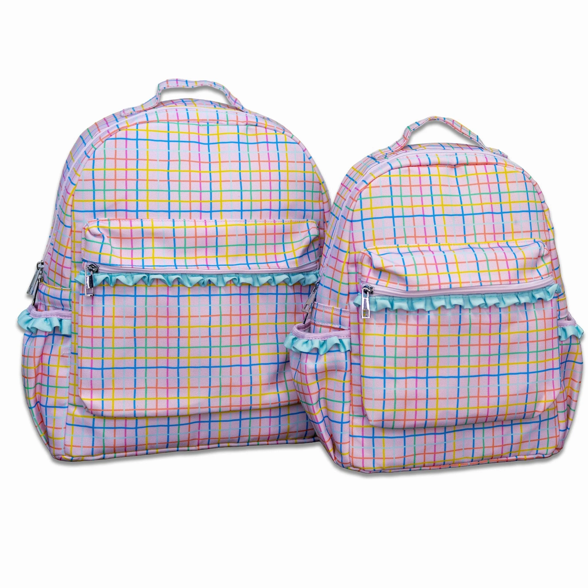 Backpack - Pink Plaid - Image 3