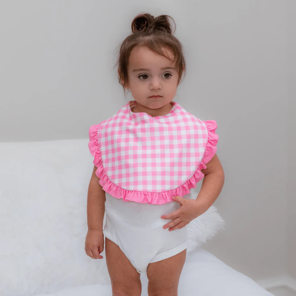 Basic Bib - Pink Gingham - Image 2