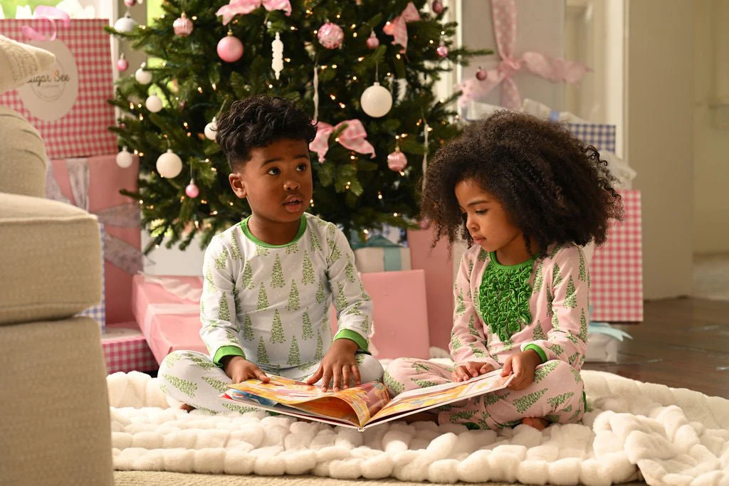 Buttflap Pajamas - Blue Christmas Tree Holiday Lounge - Image 5