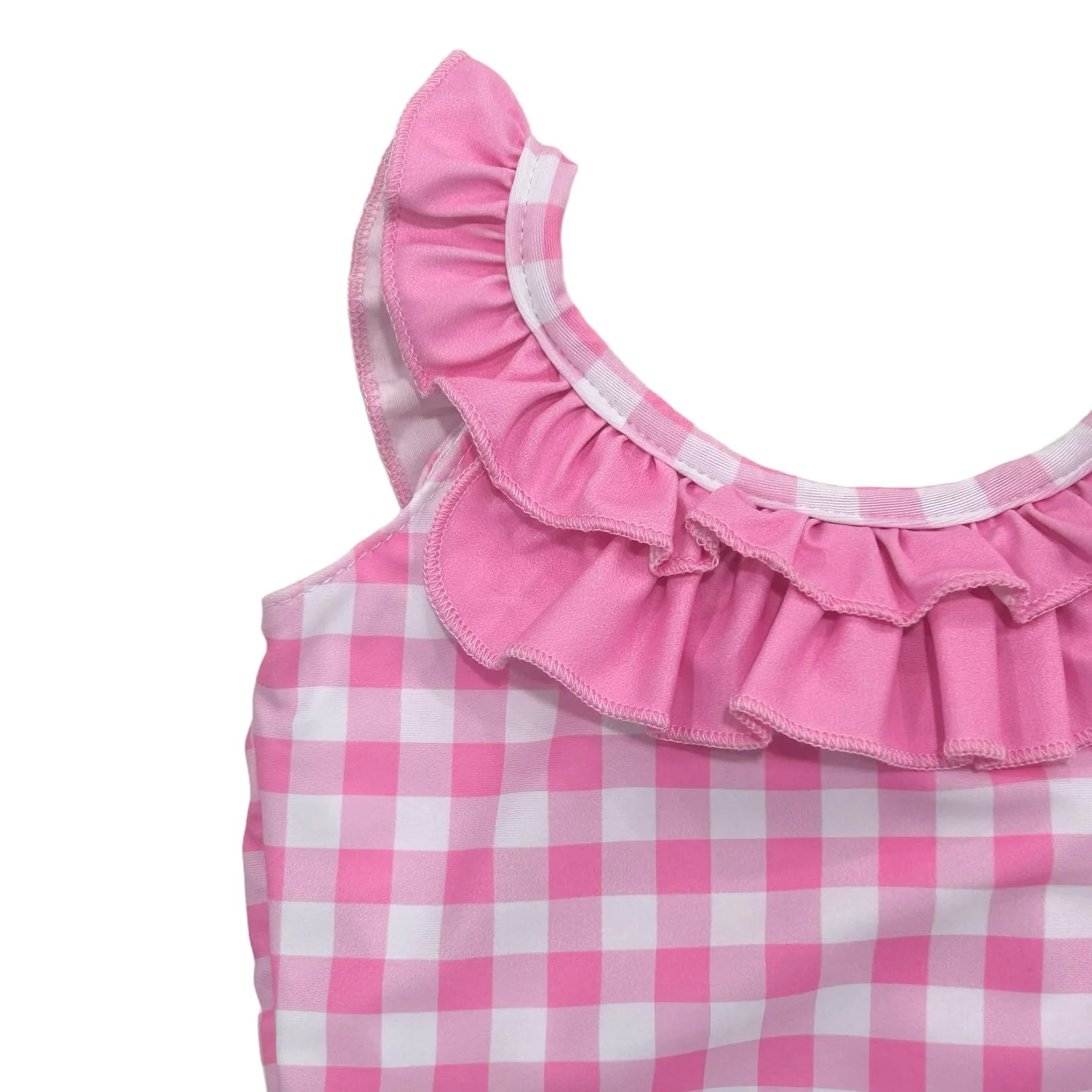 Bow Back Swimsuit - Pink Gingham - Image 5