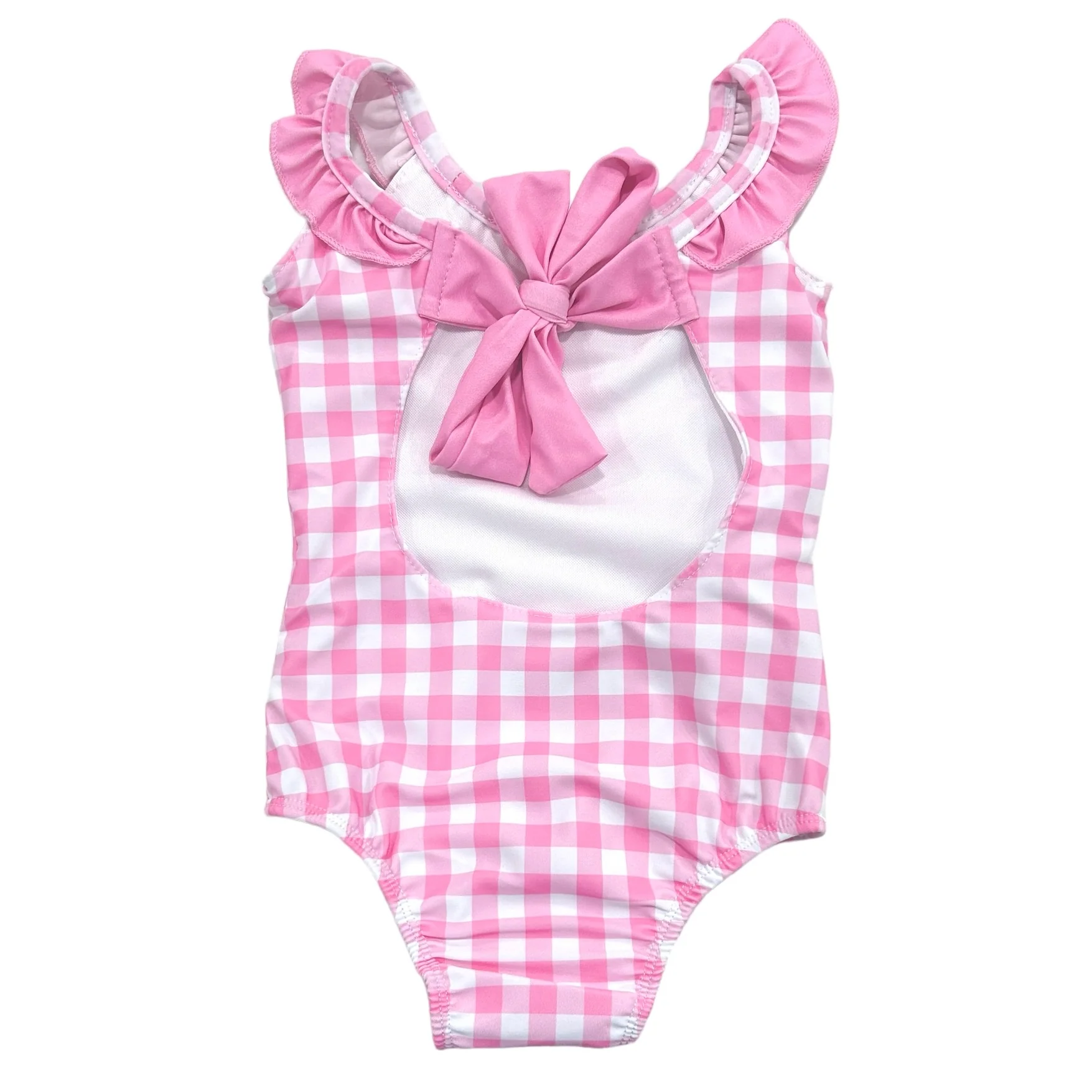 Bow Back Swimsuit - Pink Gingham - Image 6