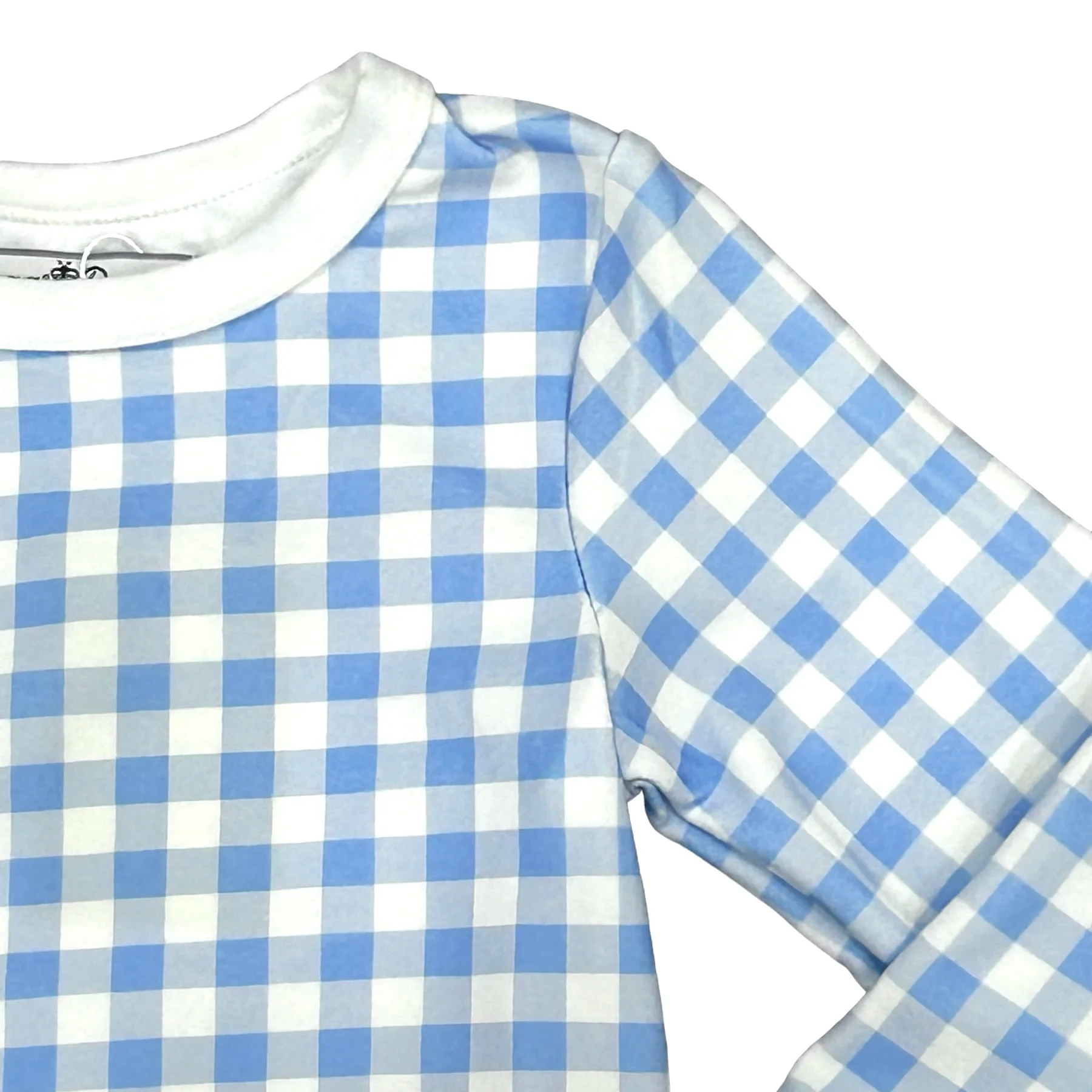 Buttflap Pajamas - Blue Gingham - Image 6