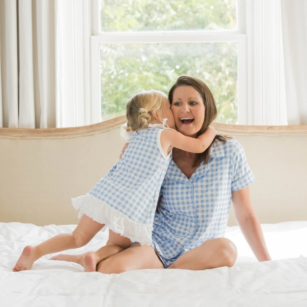 Gown with Bloomers - Blue Gingham - Image 3