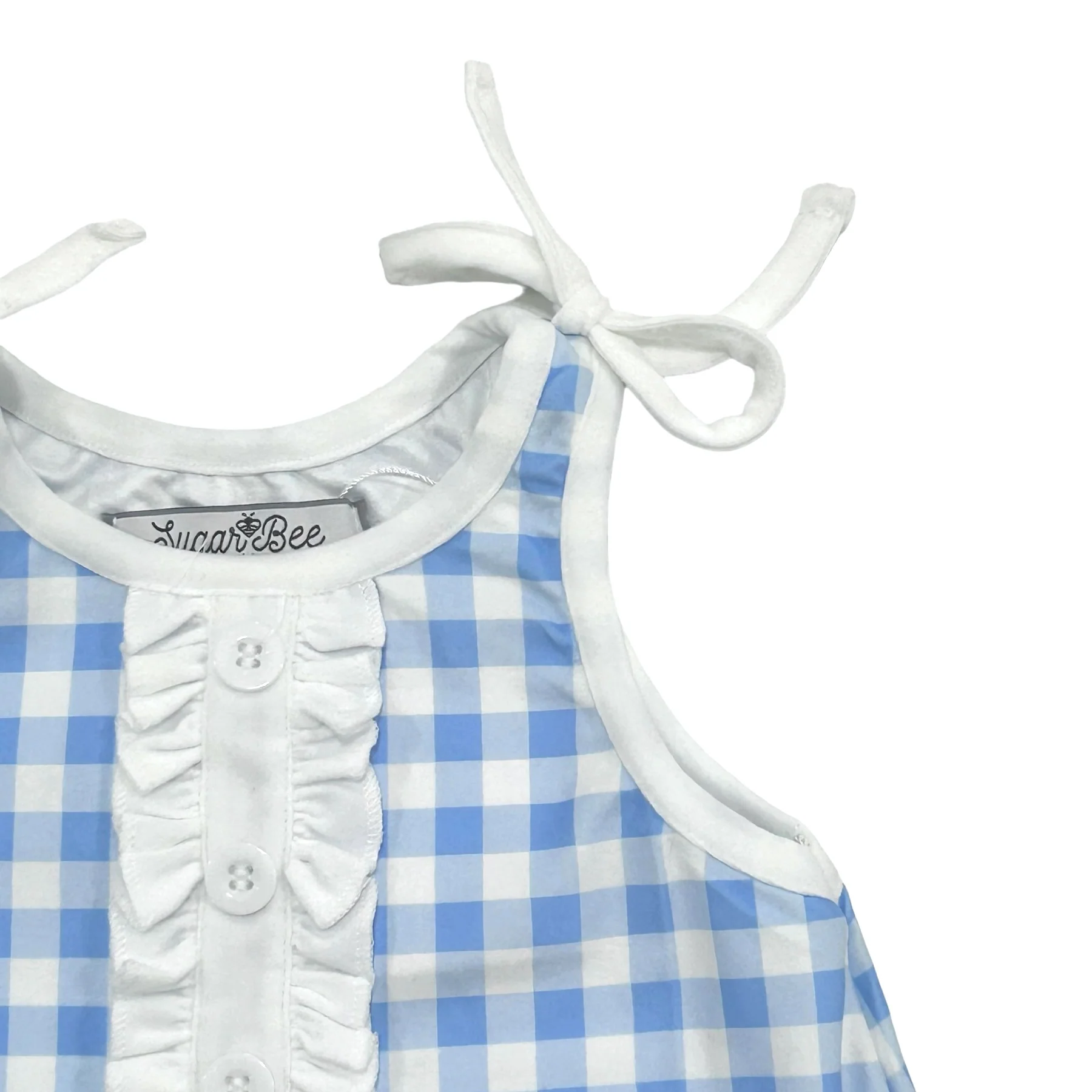Gown with Bloomers - Blue Gingham - Image 6
