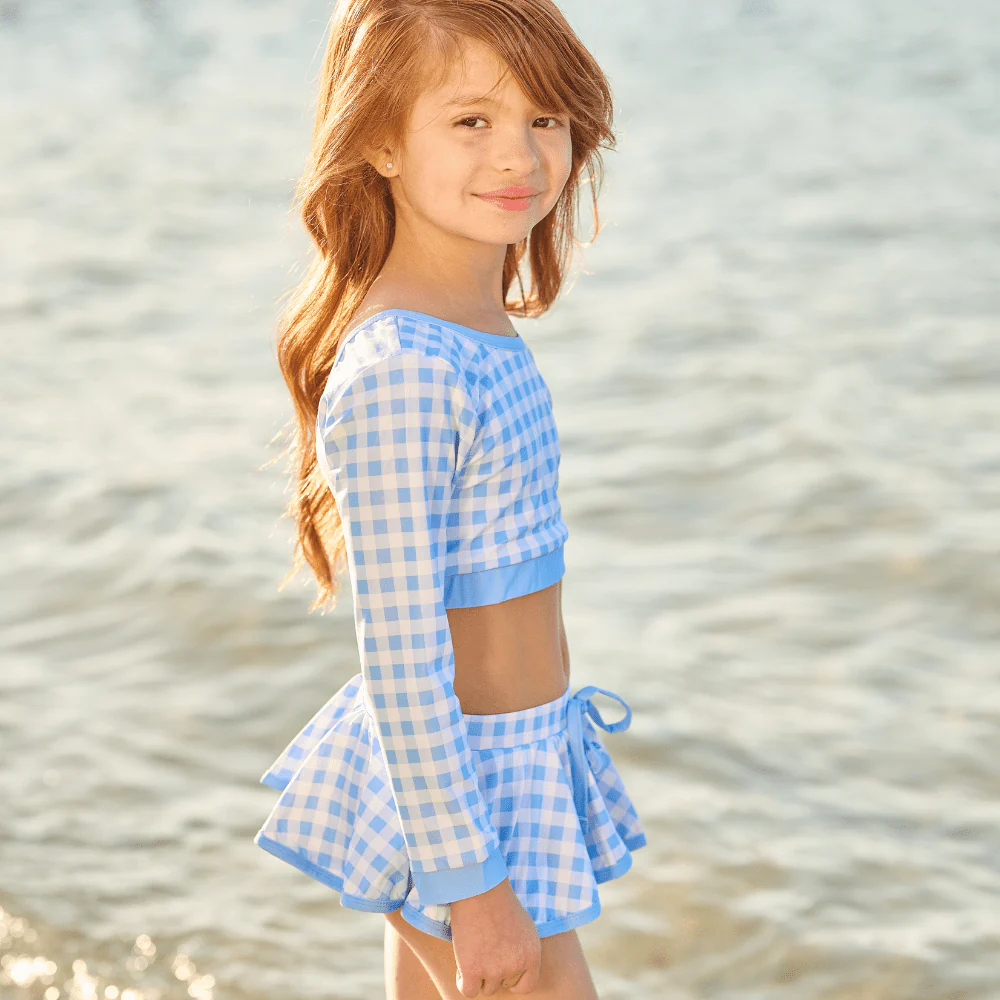 Skirt Bikini - Blue Gingham - Image 3