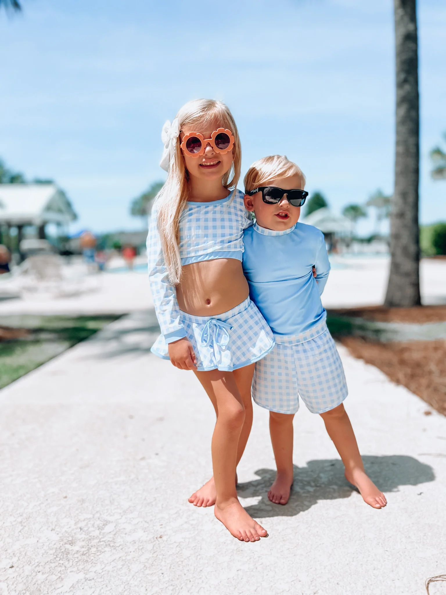 Skirt Bikini - Blue Gingham - Image 6