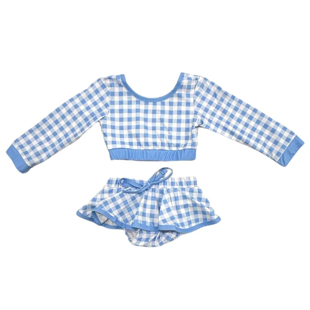 Skirt Bikini - Blue Gingham - Image 7