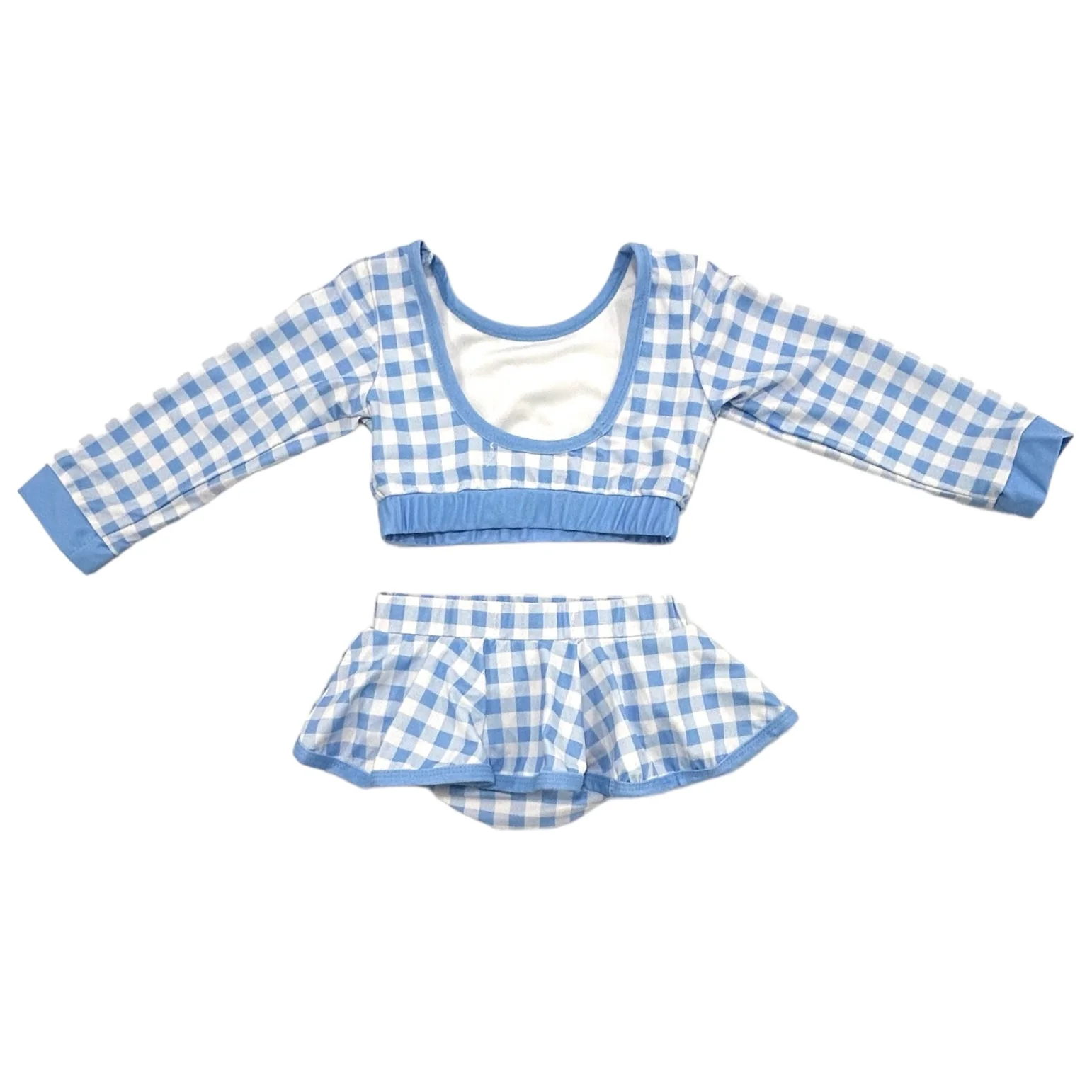 Skirt Bikini - Blue Gingham - Image 9