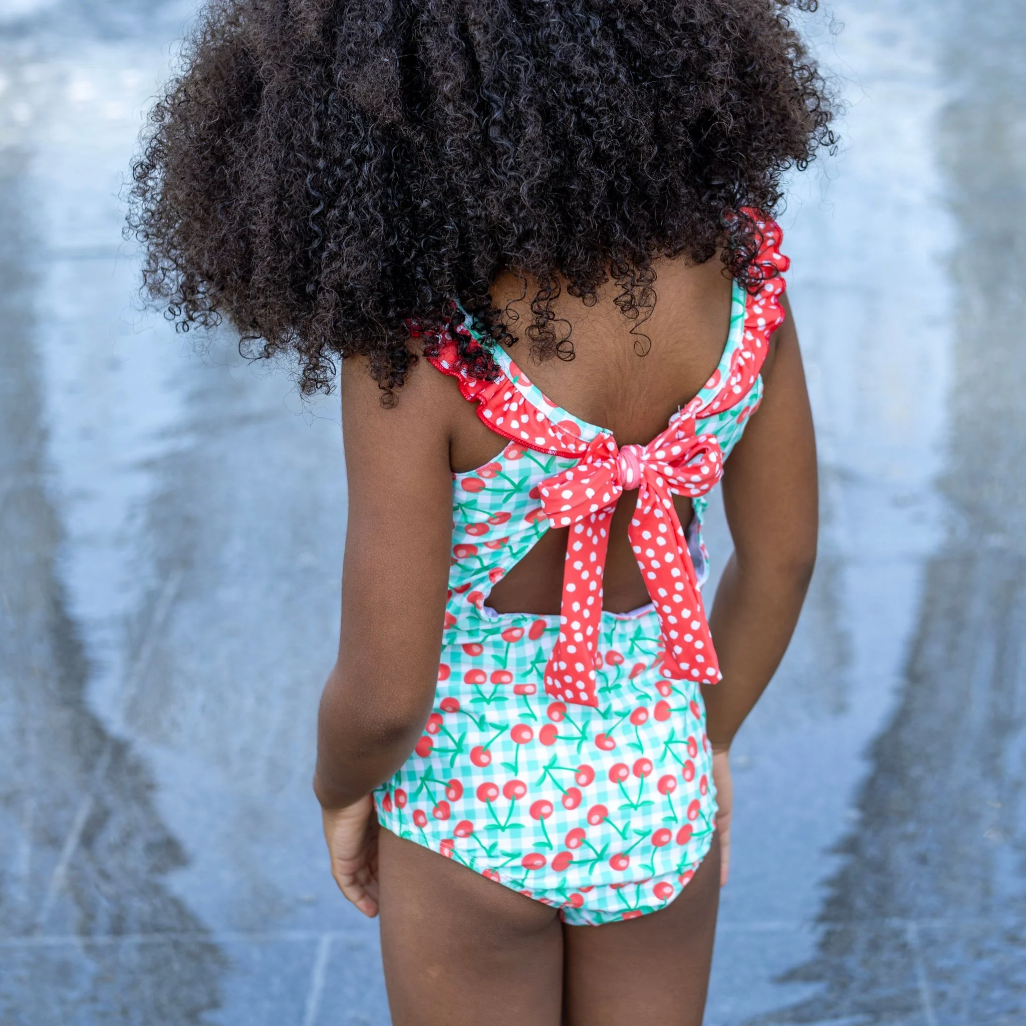 Bow Back Swimsuit - Cherry Jubilee - Image 2