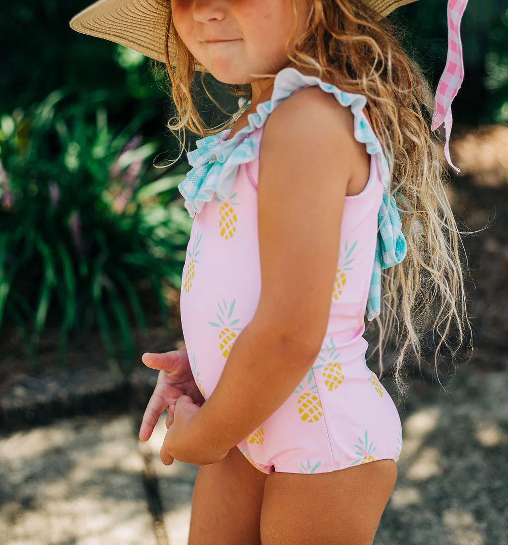 Bow Back Swimsuit - Pink Pineapples - Image 3