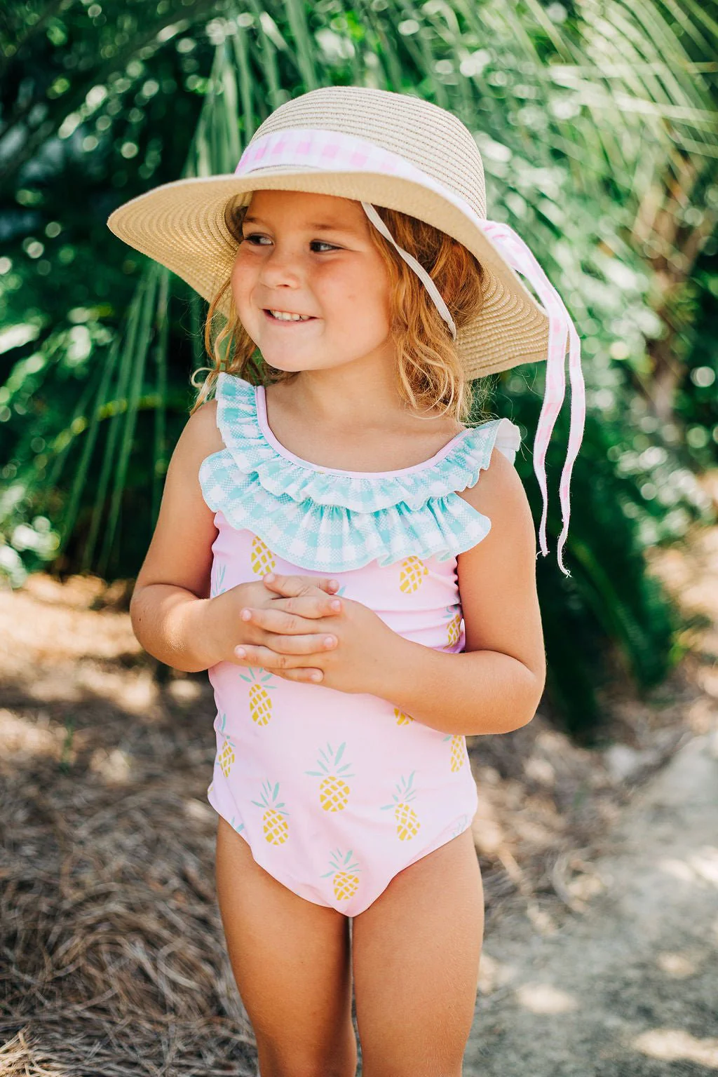 Bow Back Swimsuit - Pink Pineapples - Image 4