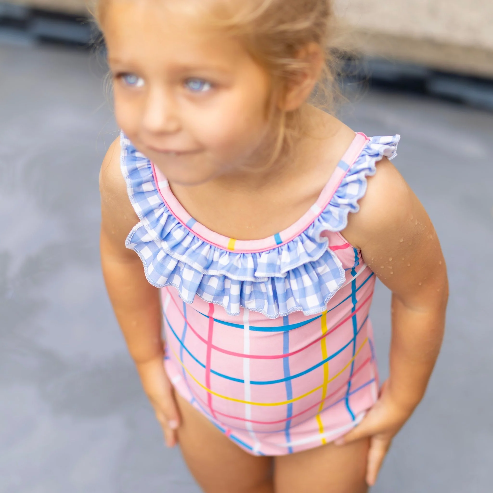 Bow Back Swimsuit - Dreamscape Plaid - Image 2
