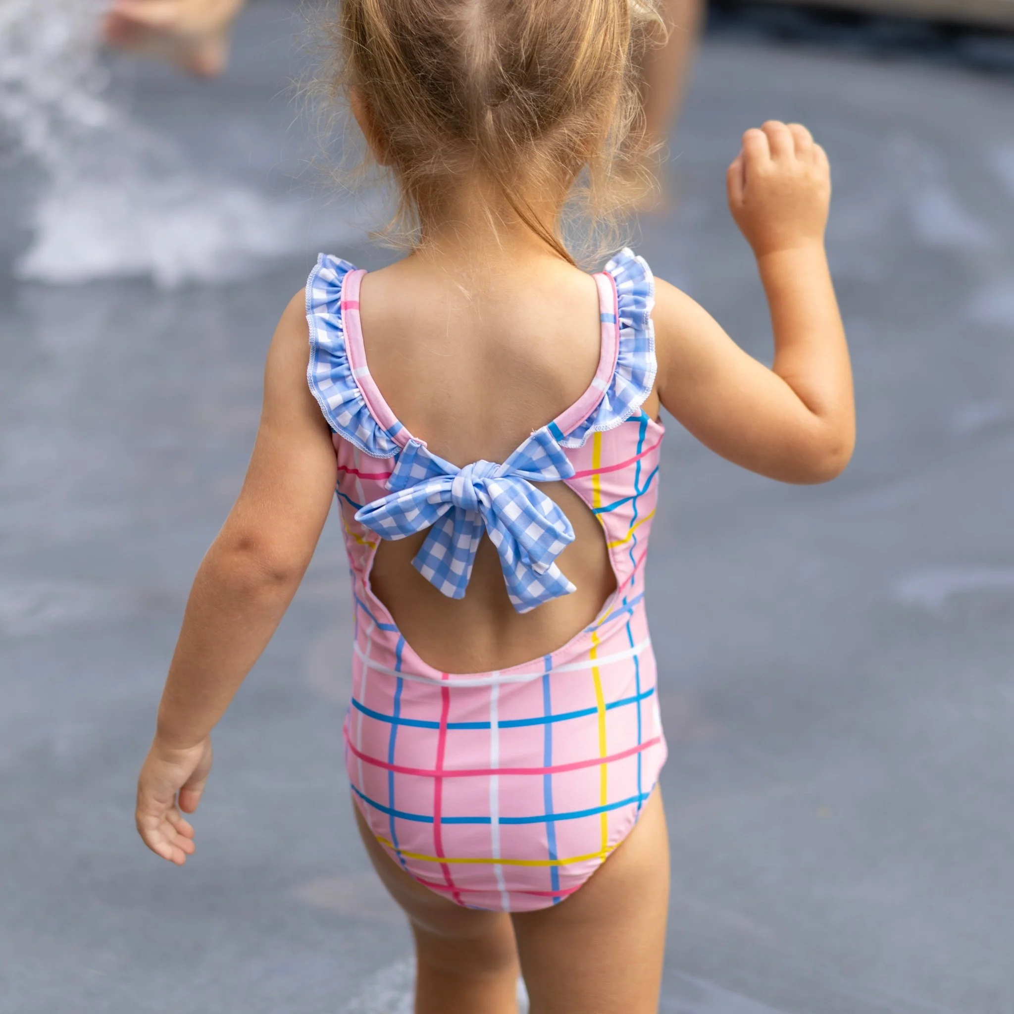 Bow Back Swimsuit - Dreamscape Plaid - Image 3