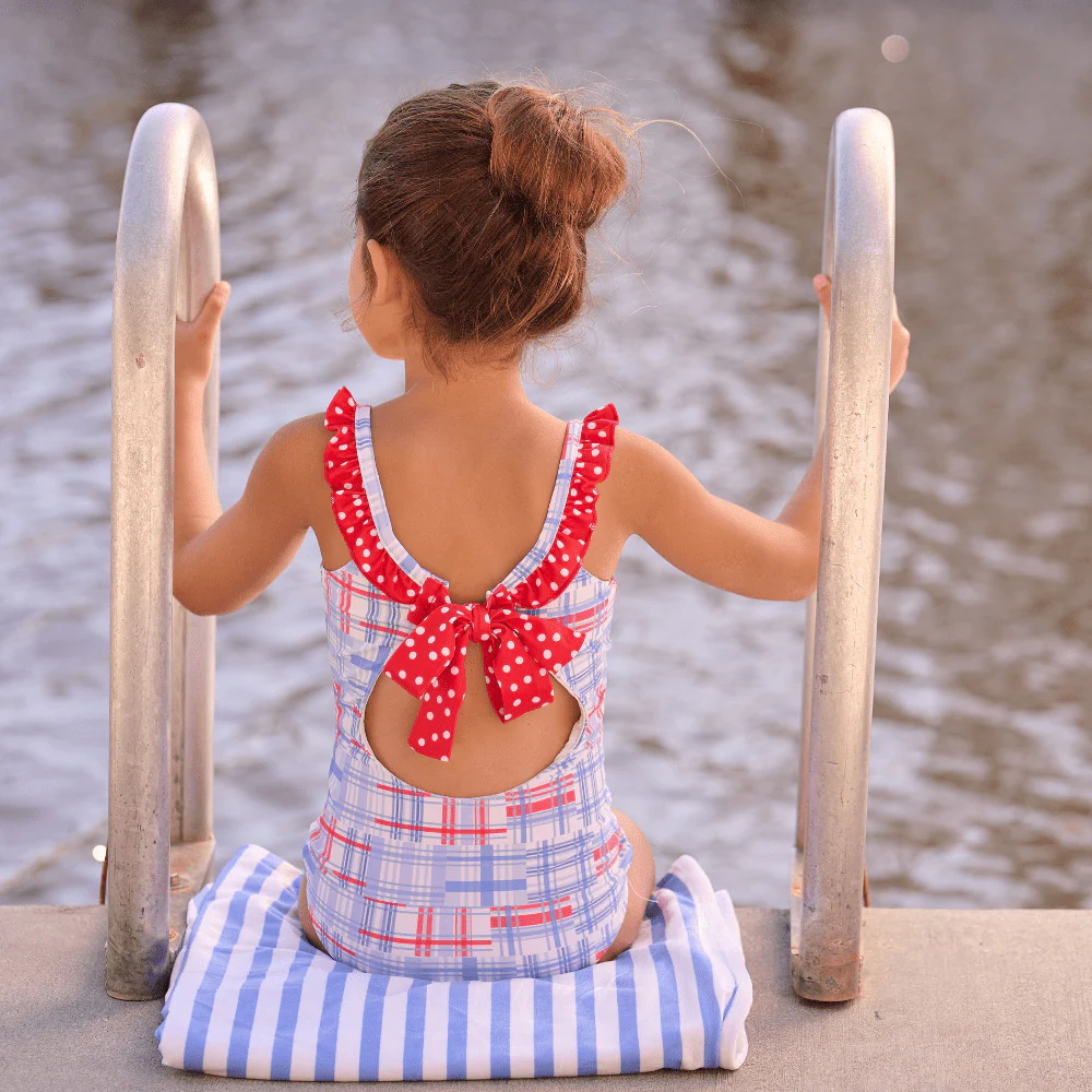 Bow Back Swimsuit - Cape Cod Madras - Image 4