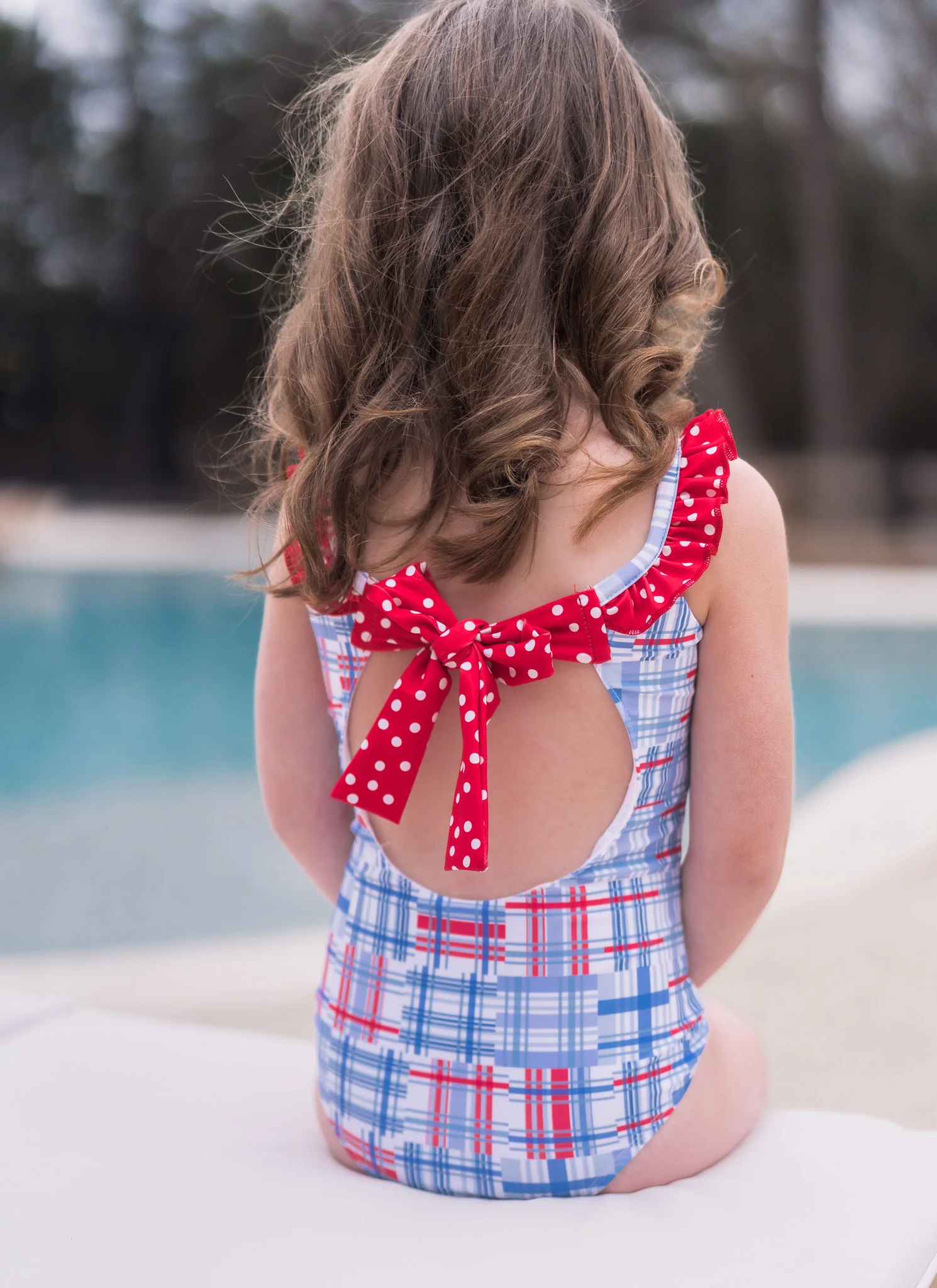Bow Back Swimsuit - Cape Cod Madras - Image 6