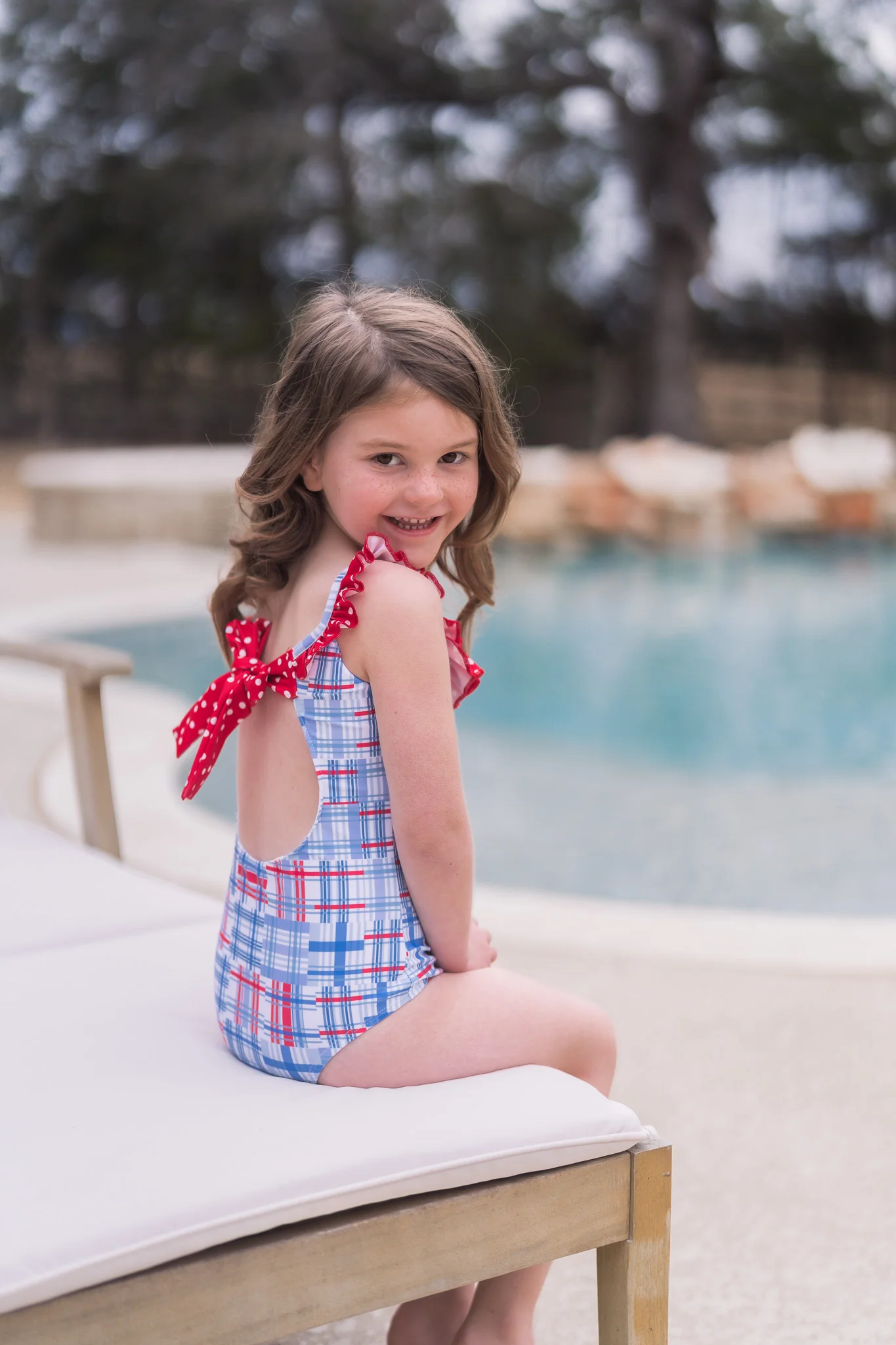 Bow Back Swimsuit - Cape Cod Madras - Image 7