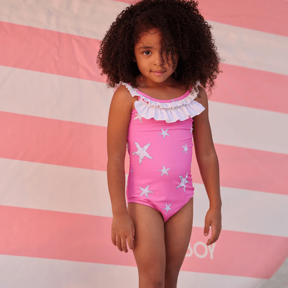 Bowback Swimsuit - Pink Starfish - Image 3
