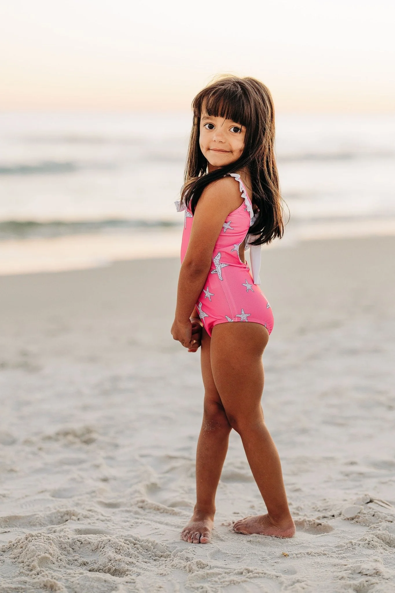 Bowback Swimsuit - Pink Starfish - Image 6