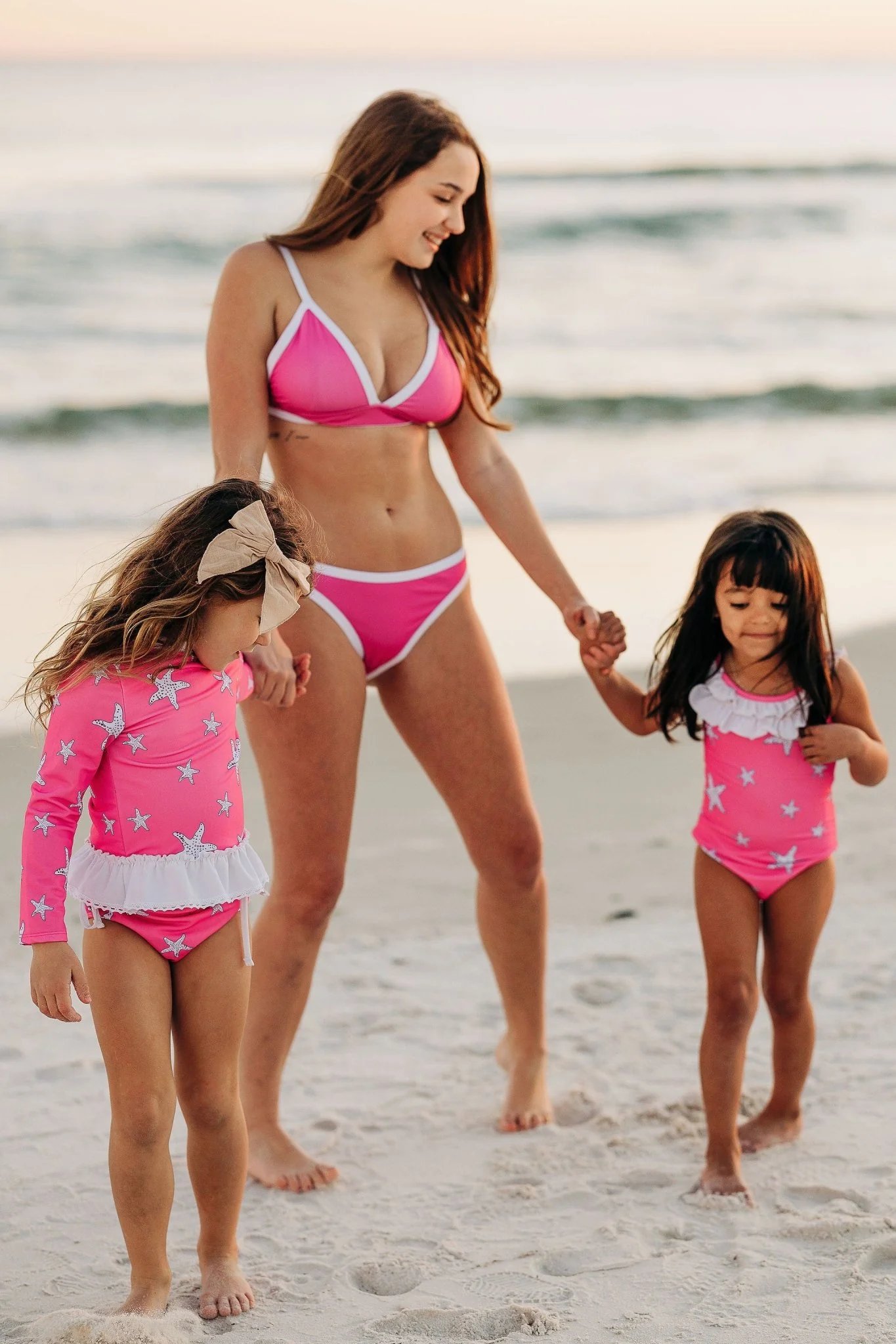 Bowback Swimsuit - Pink Starfish - Image 7