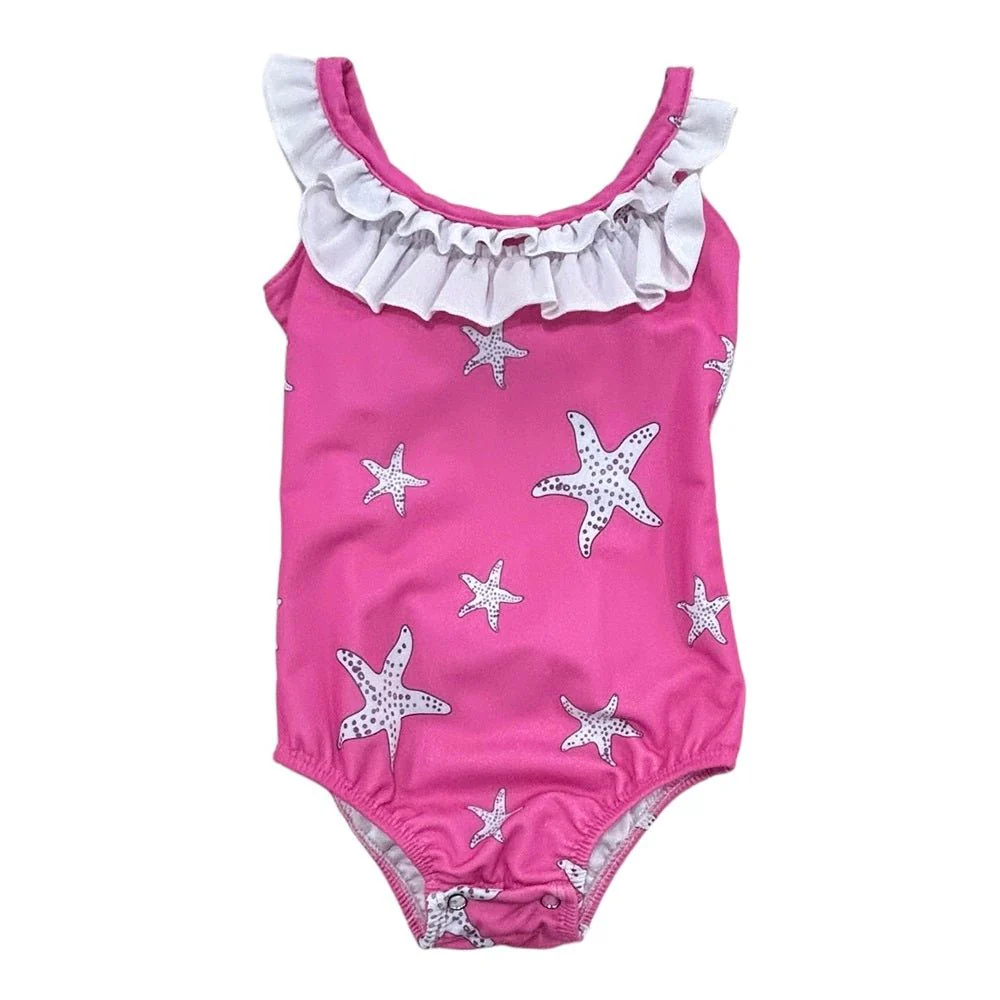 Bowback Swimsuit - Pink Starfish - Image 8