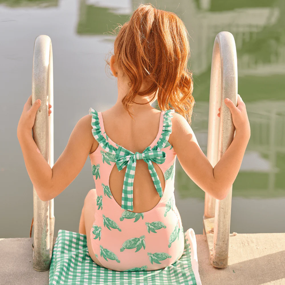 Bowback Swimsuit - Sea Turtles
