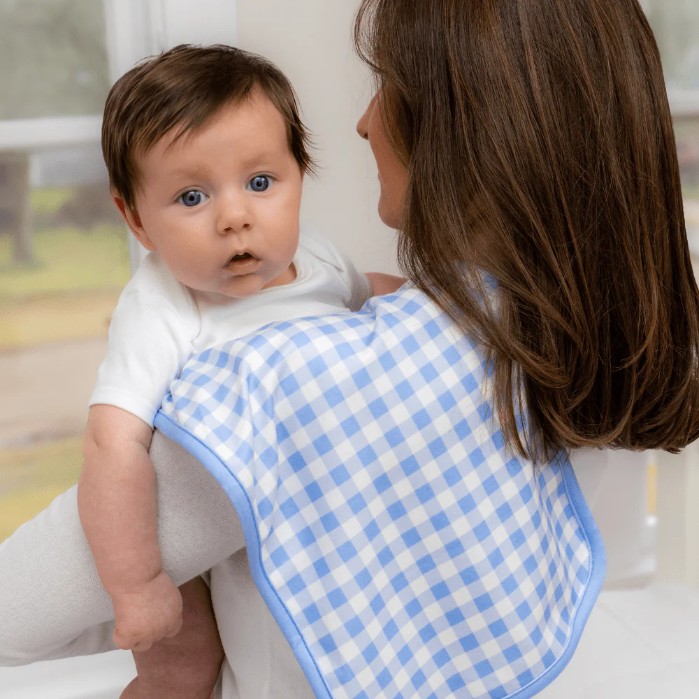 Burp Cloth - Blue Gingham - Image 2