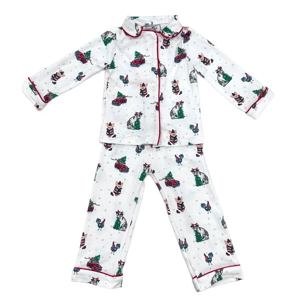 Button Down Pajamas - Christmas On The Farm Holiday Lounge - Image 4
