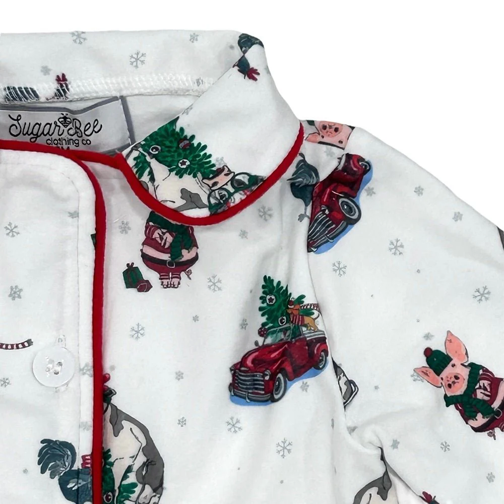 Button Down Pajamas - Christmas On The Farm Holiday Lounge - Image 6