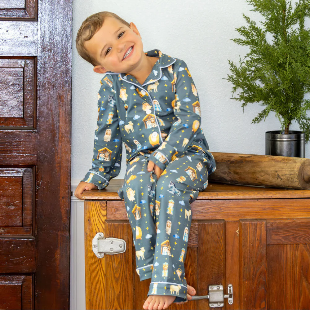 Button Down Pajamas - Manger Holiday Lounge