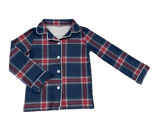 Button Down Pajamas - Winter Plaid Holiday Lounge - Image 6