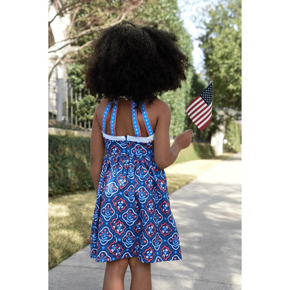 Charlene Strappy Dress - Independence Garden - Image 3
