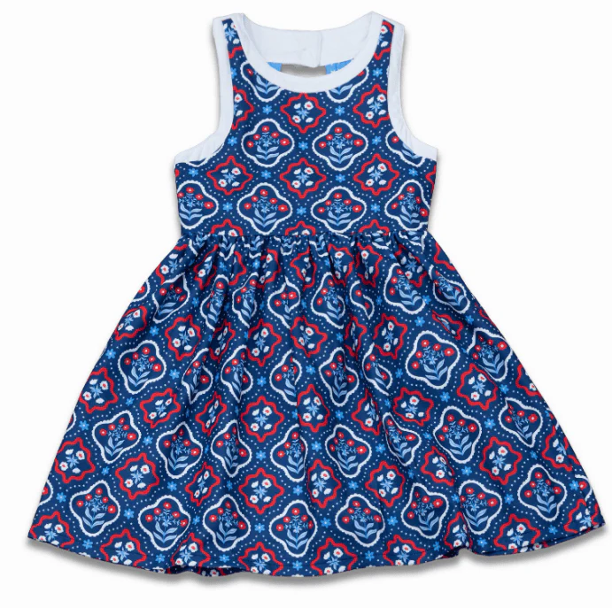Charlene Strappy Dress - Independence Garden - Image 6