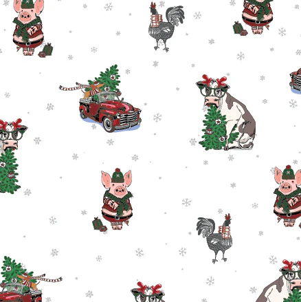 Christmas On The Farm - Pet Bandana Holiday Lounge - Image 2