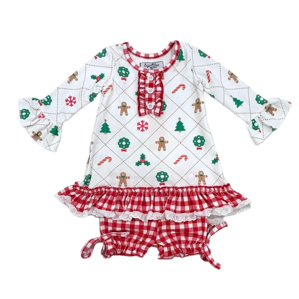 Gown with Bloomers - Quilted Gingerbread Holiday Lounge - Image 4