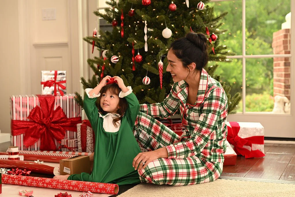 Kids Christmas Plaid - Button Down Pajamas - Image 5