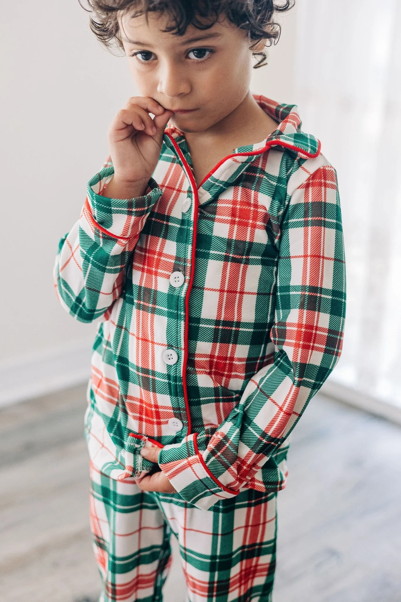 Kids Christmas Plaid - Button Down Pajamas - Image 7