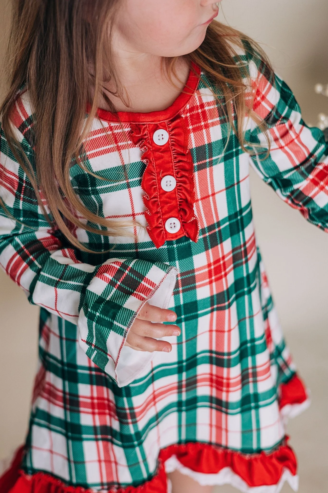Gown with Bloomers - Christmas Plaid Holiday Lounge - Image 10