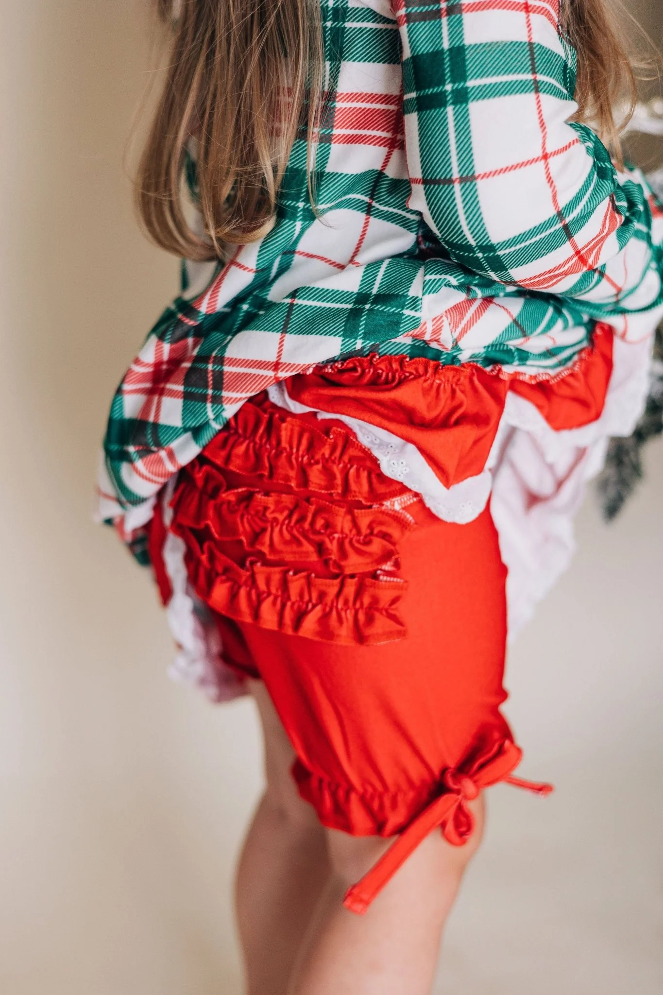Gown with Bloomers - Christmas Plaid Holiday Lounge - Image 11