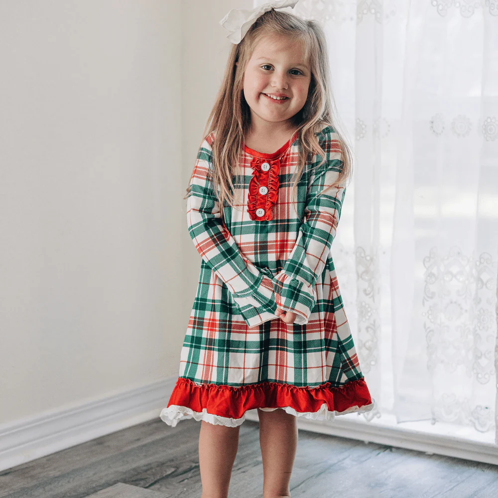 Gown with Bloomers - Christmas Plaid Holiday Lounge - Image 7